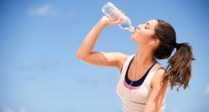 Runners enjoy drinking water